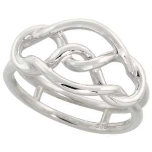   Flawless Quality Wire Knot Ring Band, 7/16 (11mm) wide, size 6.5