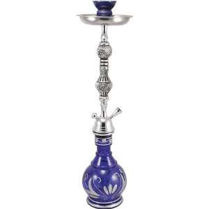  Super Printed Blue Glass Hookah 26 1/2 (HK24B 