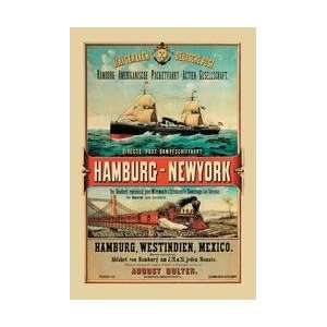  Direct Post Office Shipping Hamburg to New York 20x30 