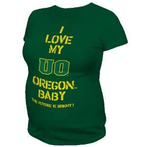  NCAA Oregon Ducks T.Fisher I Love My Baby Maternity Tee 