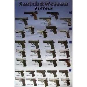  Pistols history POSTER 23.5 x 34 with 32 past and present 