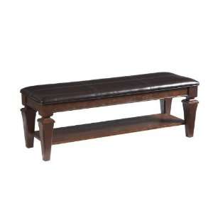  Entryway Bench with Upholstered Seat in Distressed 