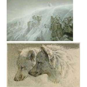  Robert Bateman   Arctic Cliff White Wolves Premier Edition 2 Print 