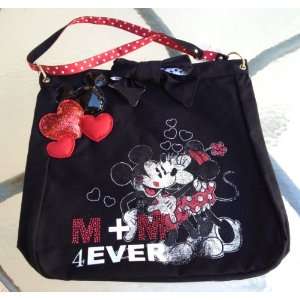  Disney Mickey Minnie Mouse 4 Ever Cloth Tote Purse NEW 