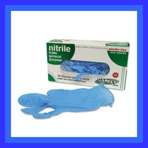   Nitrile Gloves Medium Blue superior protection latex free 100 count