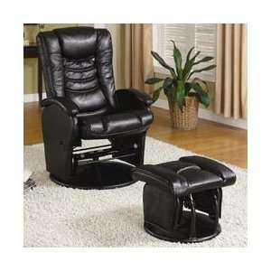 com Recliners with Ottomans Black Glider Chair with Matching Ottoman 