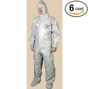 Tychem F Coverall with Hood, Boots and Elastic Wrists   6 per case 