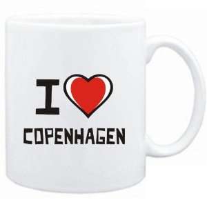  Mug White I love Copenhagen  Capitals