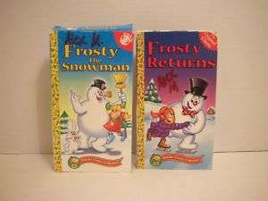 Lot of 2 Frosty Christmas VHS Tapes Frosty Returns  