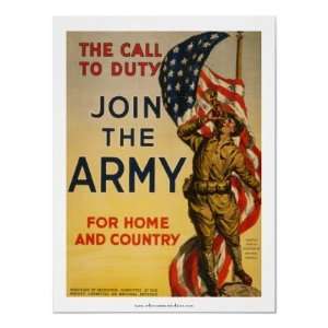 The Call to Duty   Join the Army Poster 