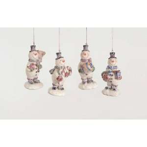  Club Pack of 12 Eco Country Glittery Snowman Christmas 