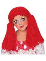 Halloween Girl Rag Doll Wig 4 yrs. and up Raggedy Ann  