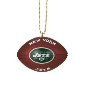  Pack of 4 NFL New York Jets Football Christmas Ornaments 