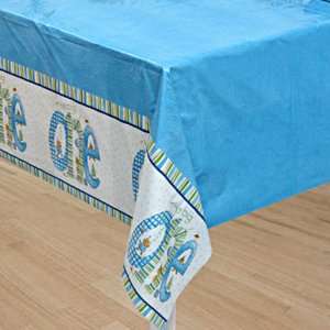   Baby Boys 1st Birthday Table Cover   Blue   The Big One Toys & Games