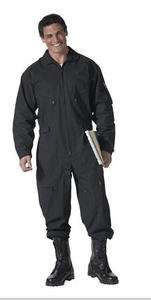 AIR FORCE STYLE BLACK FLIGHTSUIT / COVERALL 7502  