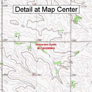   Topographic Quadrangle Map   Hawarden South, Iowa (Folded/Waterproof