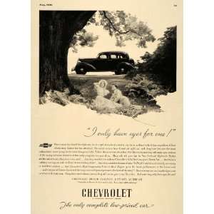  1936 Ad Chevrolet Vintage Car Romantic Married Couple 