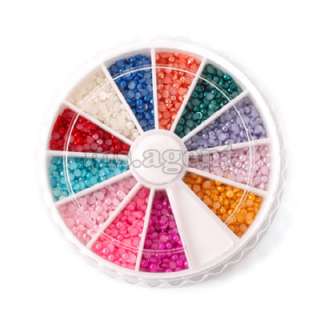 included 1200 pcs half pearls in wheel color as picture