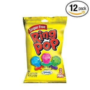 Bazooka Candy Sugar Free Ring Pop, 1.50 Ounce (Pack of 12)