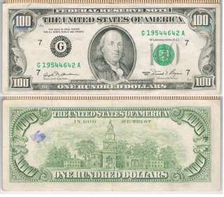 One Hundred Dollars Chicago Small Face Series 1981  