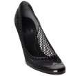 givenchy black perforated leather mesh stiletto pumps