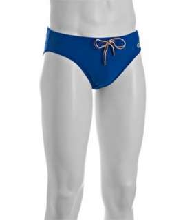 Gucci blue nylon tie front swim briefs  