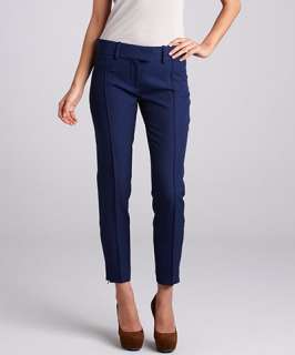 Celine royal blue wool pleat front skinny pants