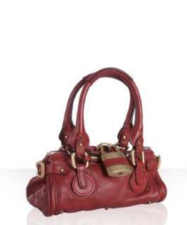 Chloe cherry leather Paddington mini satchel  
