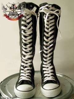 134 shoe lace KNEE HIGH TOP CHUCK CONVERSE BOOTS WHITE  