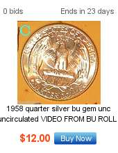 1958 quarter silver bu gem unc uncirculated VIDEO FROM BU ROLL 