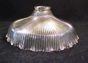 Vintage Wellington Ribbed & Ruffled Glass Lamp Shade  