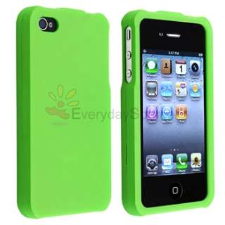   +GREEN RUBBER HARD CASE COVER for iPhone 4 4S 4G 4GS G 4TH  