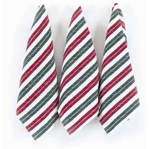   Piece Striped Holiday Basketweave Kitchen Towels