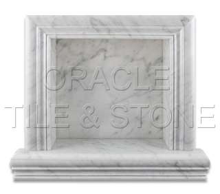Carrara White Marble Honed Shampoo Niche Shelf SMALL  