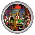 New Dogs Playing Poker Decor Wall Clock White