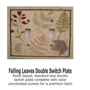  Falling Leaves Autumn Theme Double Switch Cover