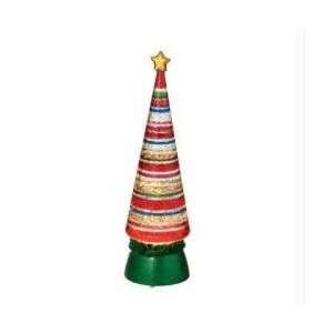 12 Multi Color Striped Lighted Shimmer Christmas Tree Glitterdome 