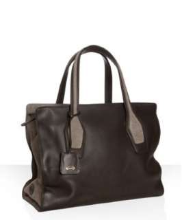 Tods mud calfskin leather two tone top handle tote   up to 70 