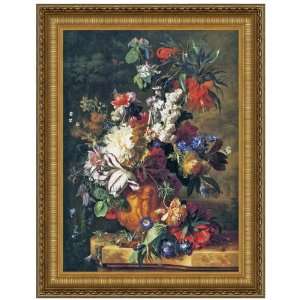 Bouquet of Flowers in an Urn, 1724, Canvas Replica Painting Large