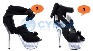Lady Silk Toe Platform High Heels Sandals Shoes Vogue  
