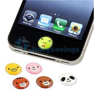 Bling Luxury Light Pink Case+Cute Animal Home Button Sticker For 