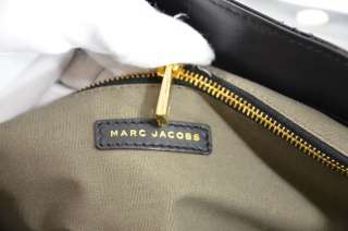 MARC JACOBS SINGLE BLACK QUILTED PATENT LEATHER SHOULDER BAG $895 