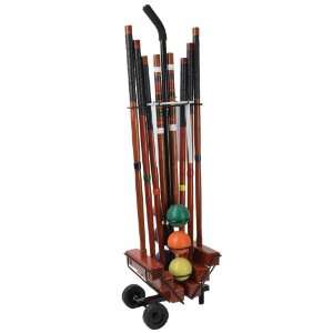  Halex Premier 6 Player Croquet Set in Wood Carry Stand 