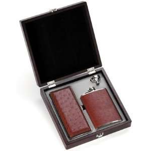  Personalized Cigar and Flask Set 