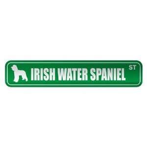   IRISH WATER SPANIEL ST  STREET SIGN DOG