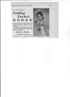 1901 Kodak Folding Pocket Camera AD  