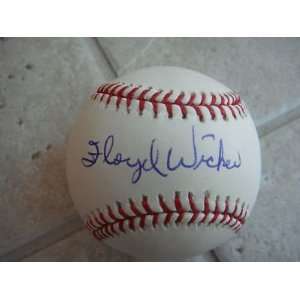  Floyd Wicker Autographed Baseball   brewers Official Ml 