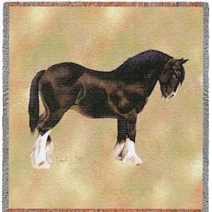  Shire Horse Woven Lap Square (Throw Blanket)