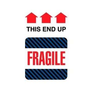  Fragile Shipping Labels   This End Up Fragile Blue/Black 