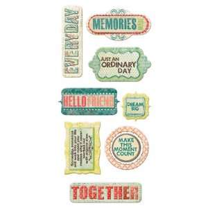   Layered Chipboard with Glitter Accents   Words Arts, Crafts & Sewing